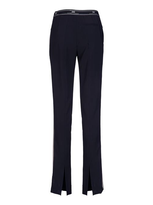 ELISABETTA FRANCHI STRAIGHT CREPE PANTS WITH SIDE BAND. ELISABETTA FRANCHI | PA01047E2110